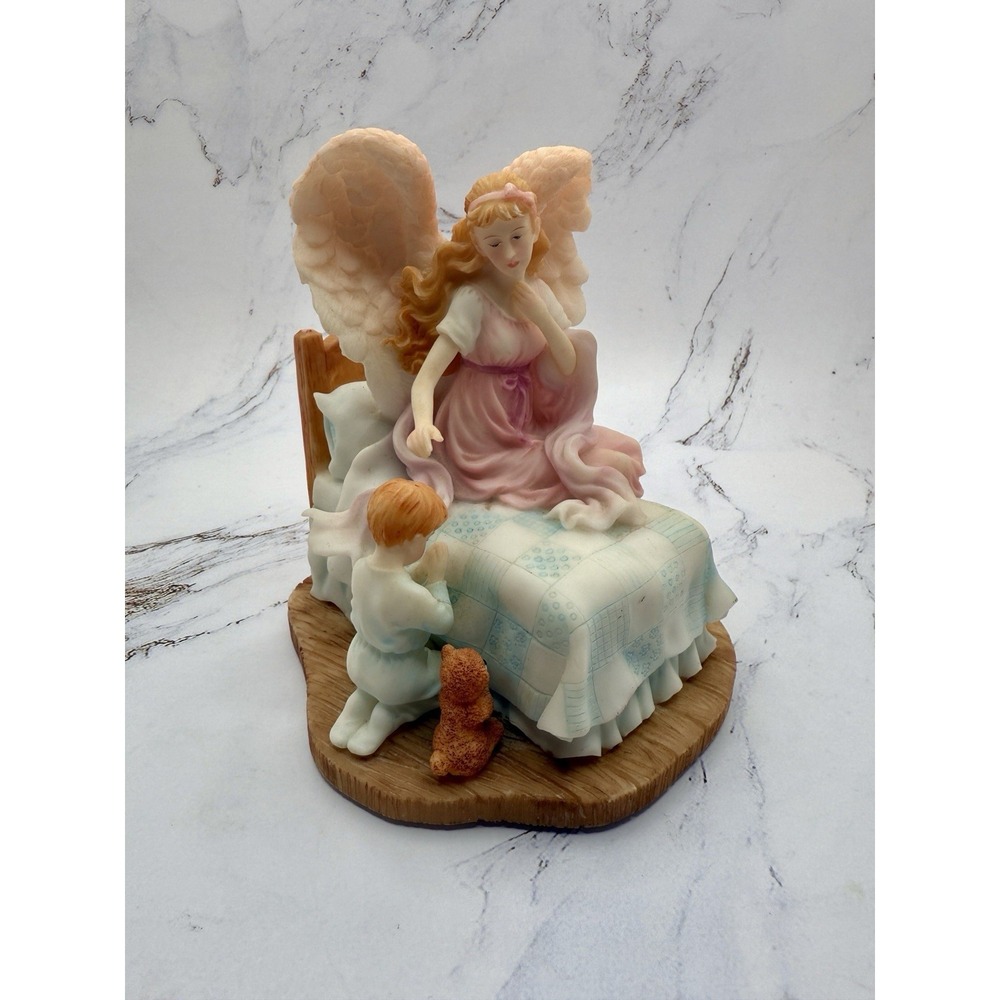 Seraphim Classics‎ Angel Heavenly Guardian Boy Music Box #96697 Roman 7" Tall
